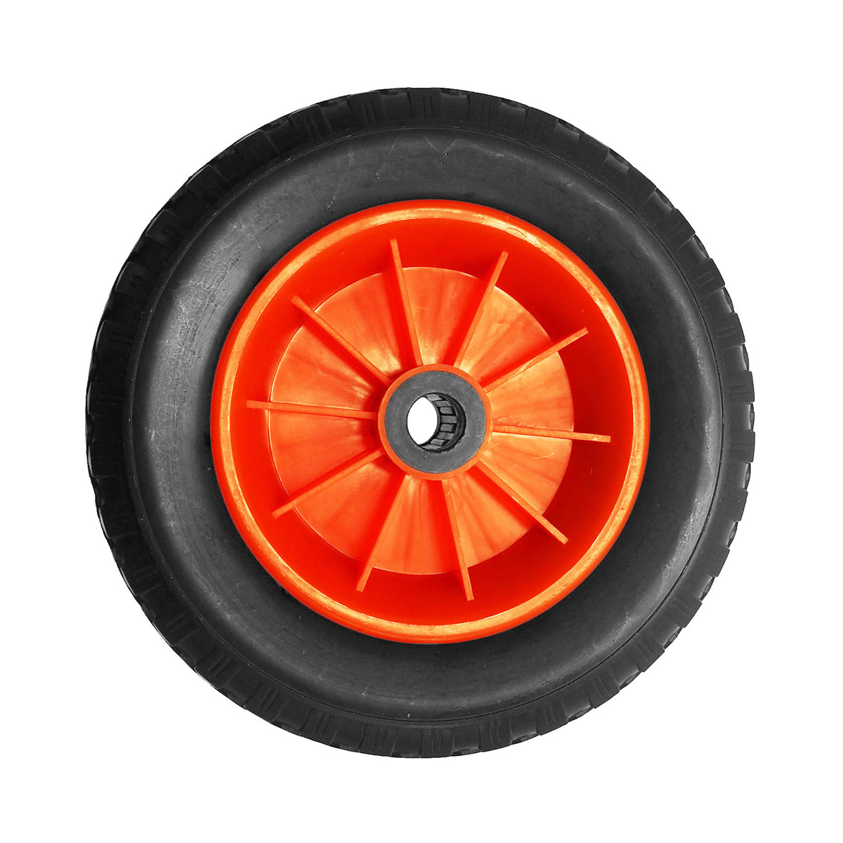 10" Red Puncture Proof Wheel 3.50/2.00-6 for 20mm Axle Shaft