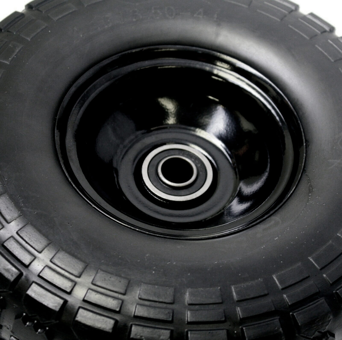 10" Black Puncture Proof Wheel 4.10/3.50-4 for 16mm Axle Shaft