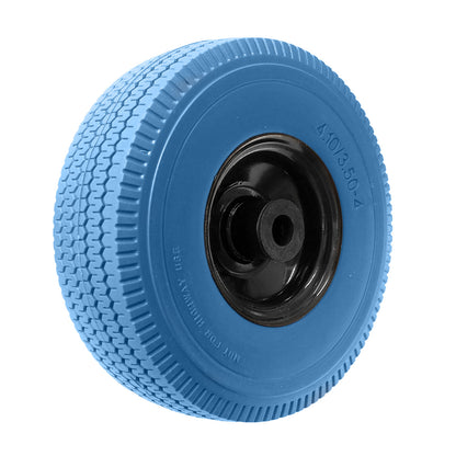 10" Blue Puncture Proof Wheel 4.10/3.50-4 for 20mm Axle Shaft