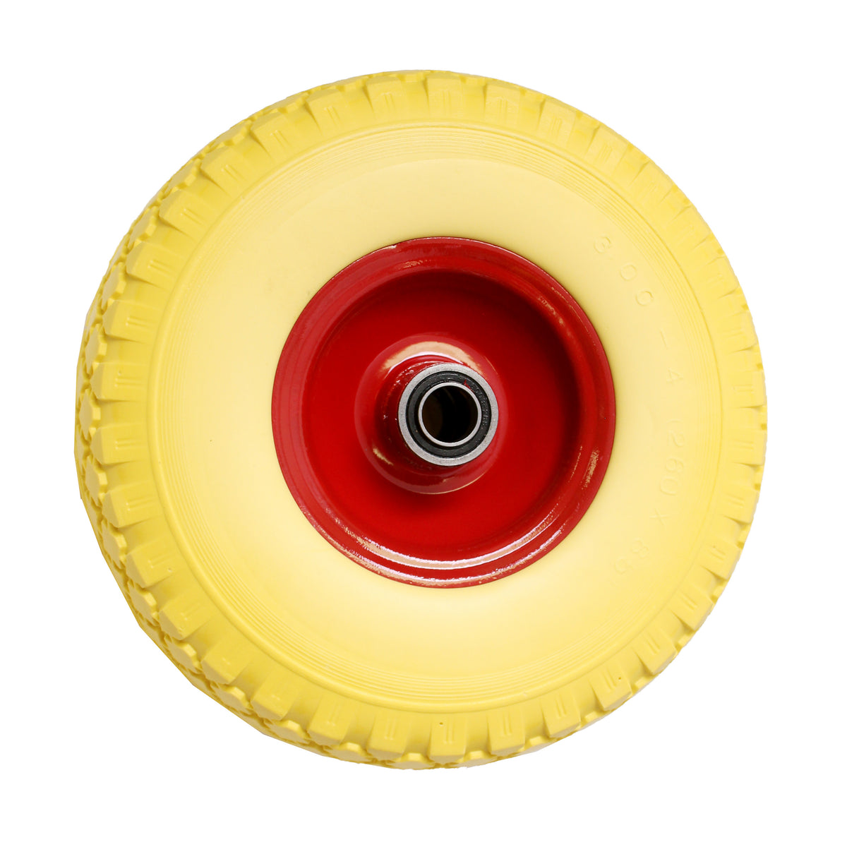 10" Red Yellow Puncture Proof Wheel 3.00-4 for 20mm Axle Shaft