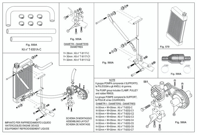 8203 Iame Aluminum Water Pump for Swift