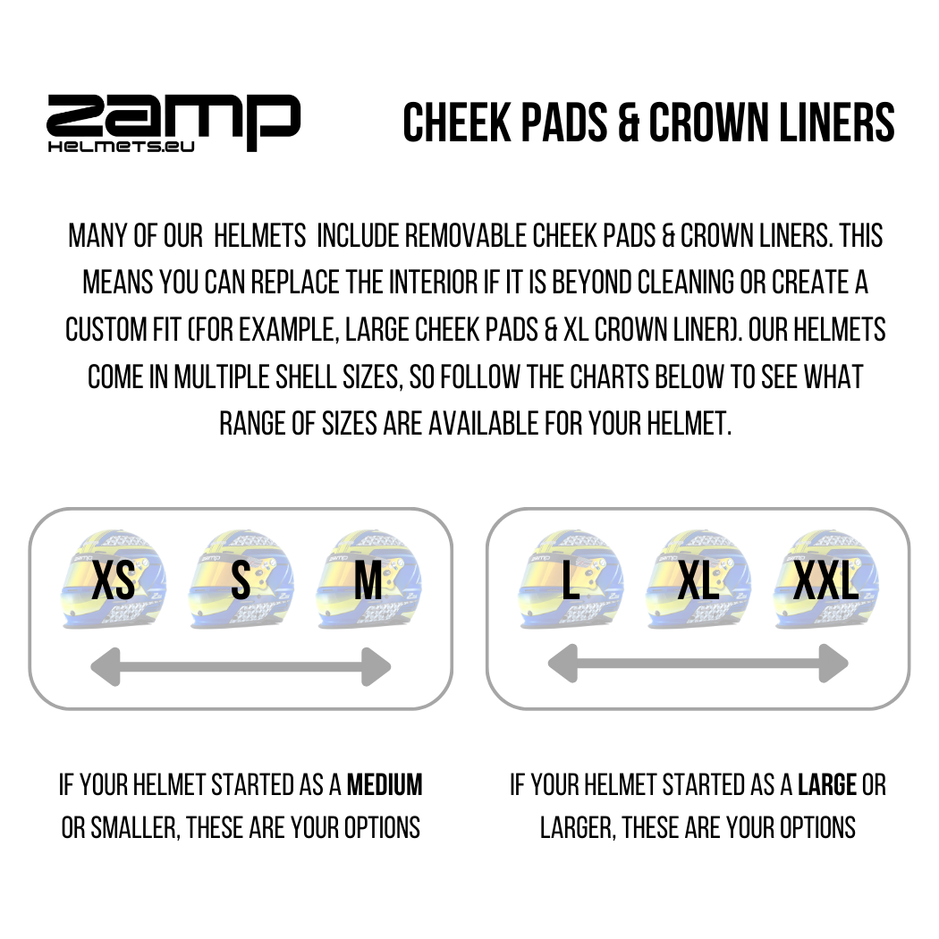 Zamp 70E Cheek Pads RZ