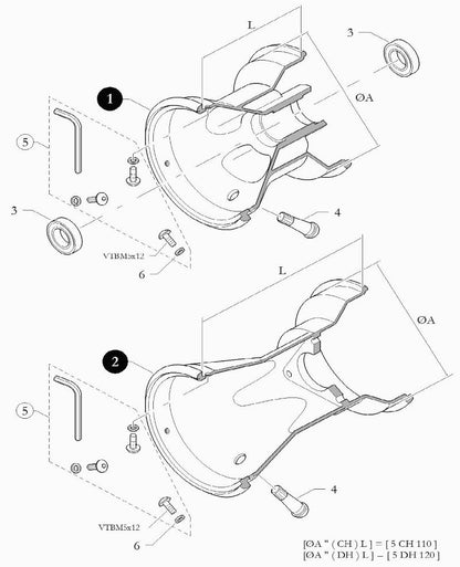 Freeline Aluminium DH Wheels 5"