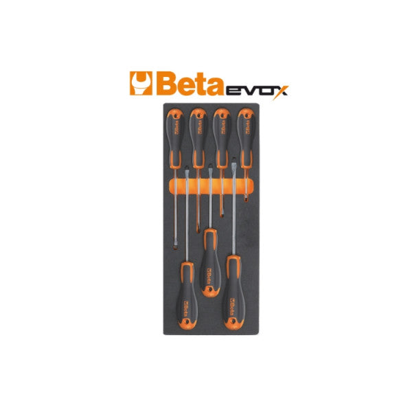 Beta Tools M214-Soft Thermoformed Tray With 7 Evox Screwdrivers