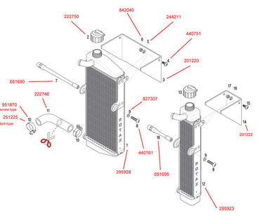 Radiator Support Bracket for Rotax Max Micro Max Micromax