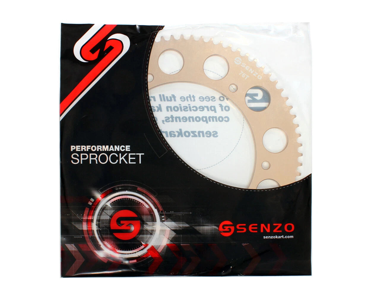 Senzo 219 Pitch CNC Gold Rear Sprocket