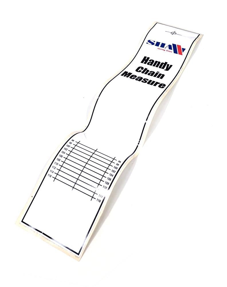 Shaw Racing Lines Handy Chain Measure Sticker 96T-116T