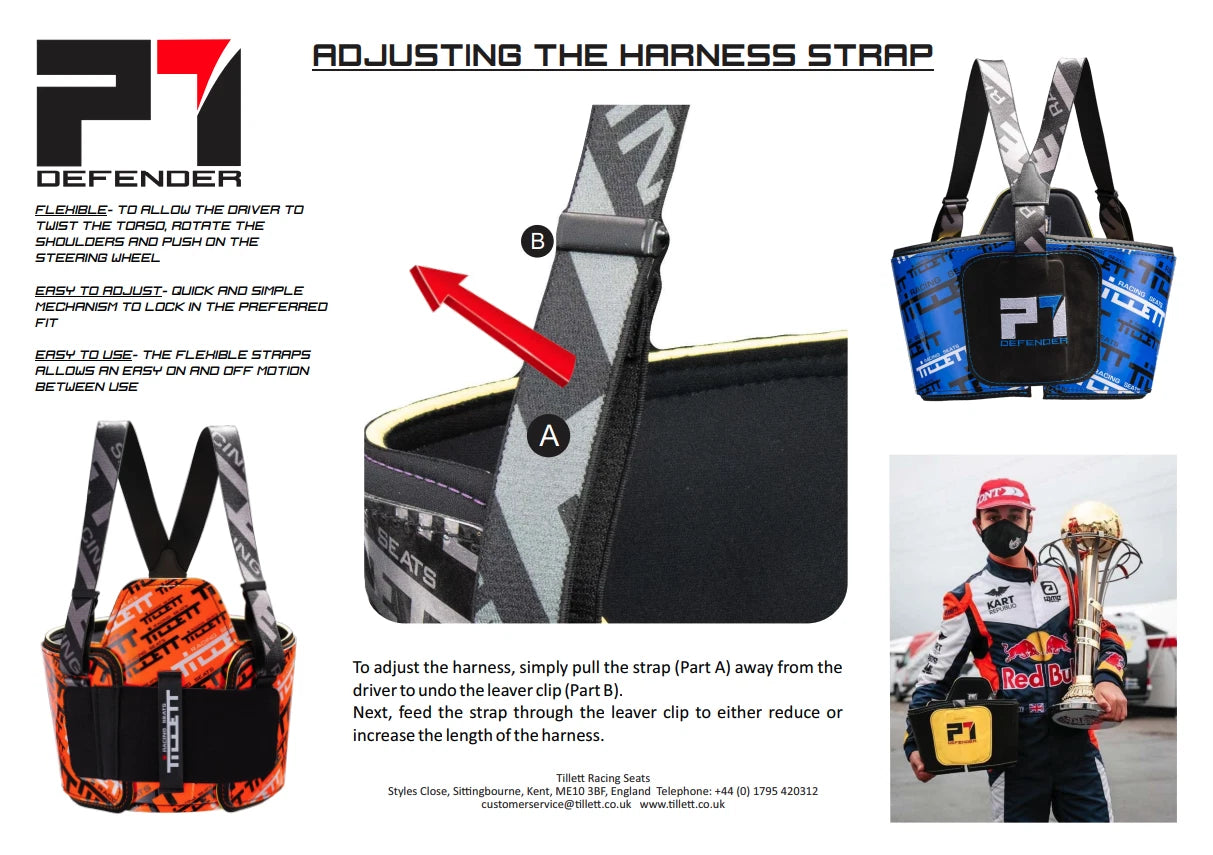 Tillett P1 Defender CIK FIK 8870 2018 Karting Body Protector EURO