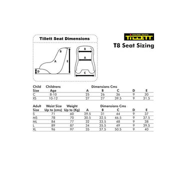 Tillett Seat T8 Seat 1/4 Cover Black Cadet