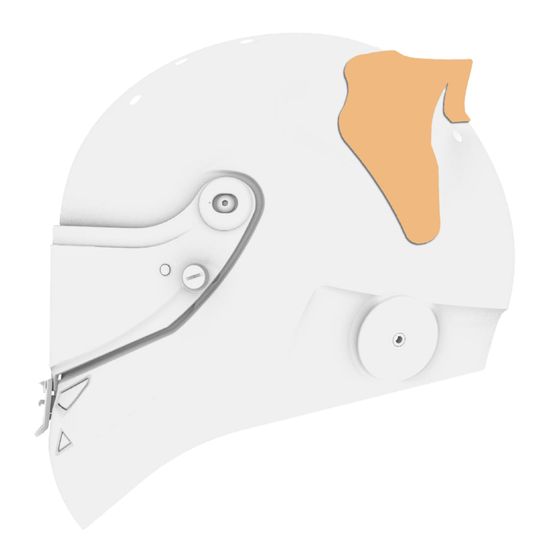 Schuberth Flat Rear Spoiler For SF3 ABP / SF4 / SP1 / SK1 Helmets