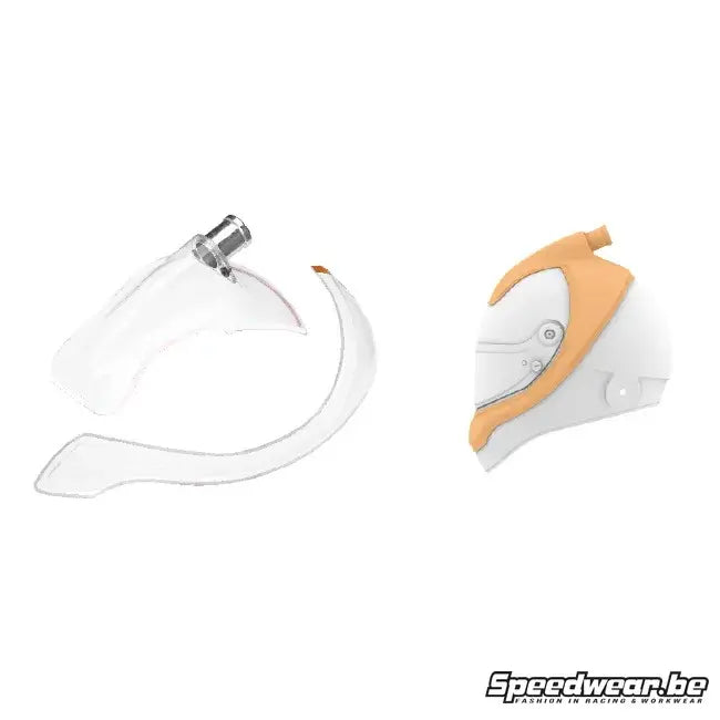 Schuberth SF4/SP1 Top & side Forced air scoop clear - Small Connector 23mm