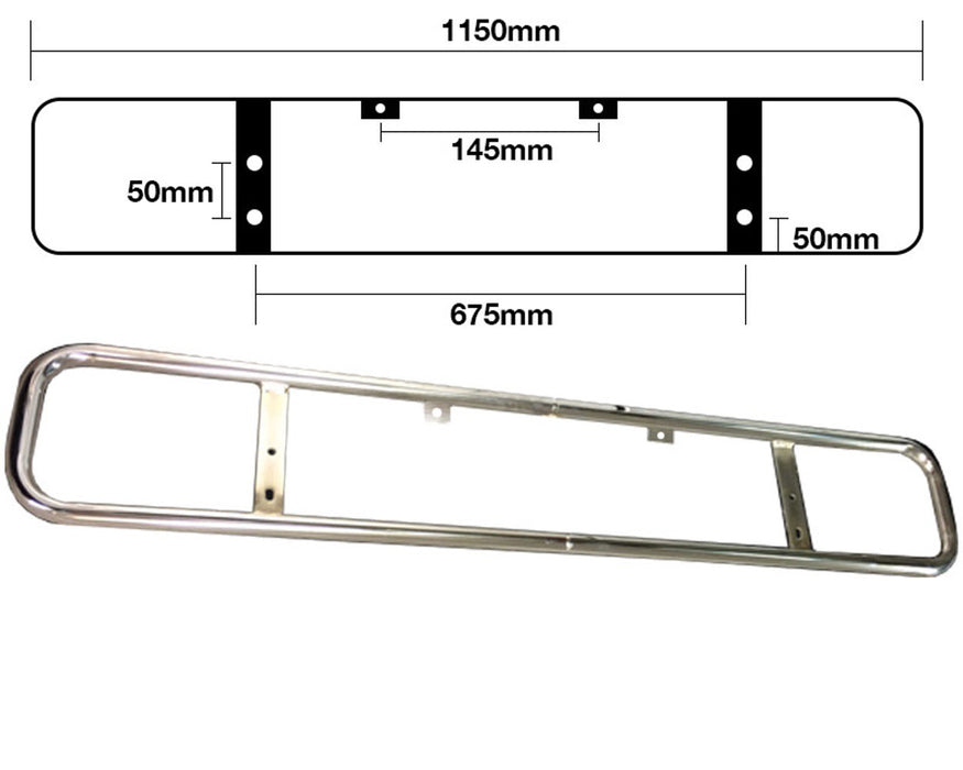 BRM Metal Rear Bumper 1150mm