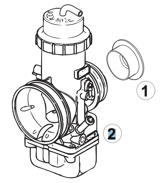 Rotax FR125 Mini MAX carburetor Intake Restrictor