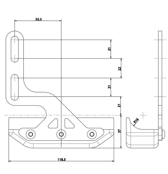 Righetti 4 Hole Brake Disc Protector Slide Mini KS604