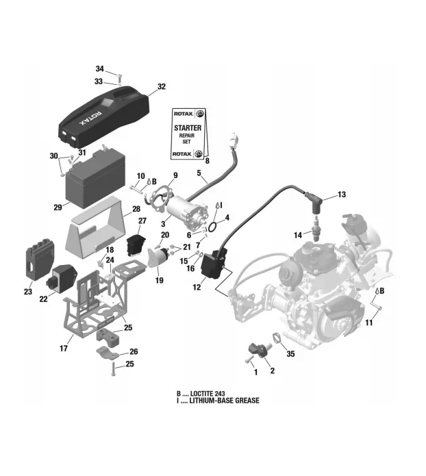 Rotax Max Evo Battery Cradle Karting 251127