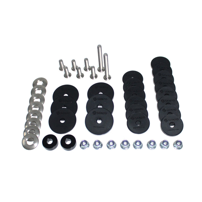 Senzo 8 Bolt Ultra Low Profile Stainless Steel Seat Fitting Kit