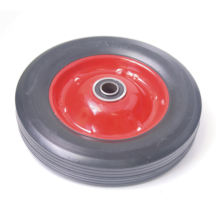 Red Steel Rim Rubber Wheel-47mm
