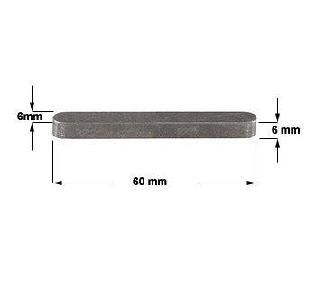 Project One Cadet Axle Keyway M6 X 60mm