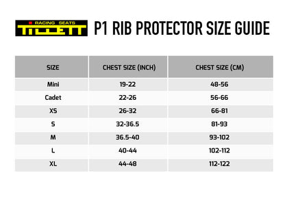 Tillett P1 Rib Protector 2021 Model Mini Size
