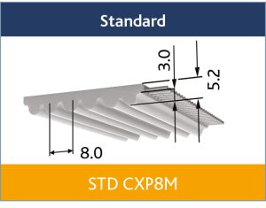 Continental Standard Rubber Timing Belts CXP 8mm